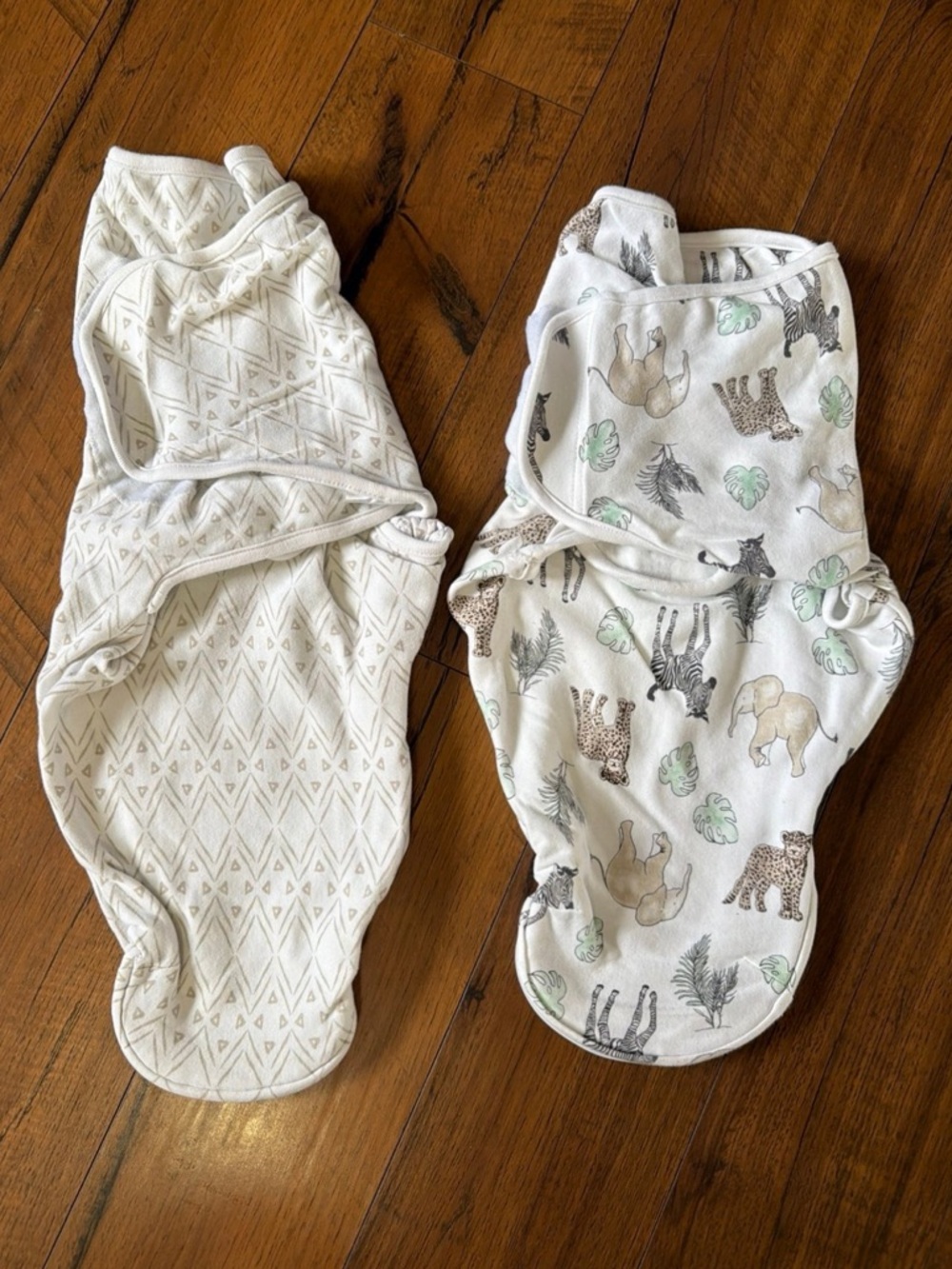 Two aden + anais Easy Wrap Baby Swaddles